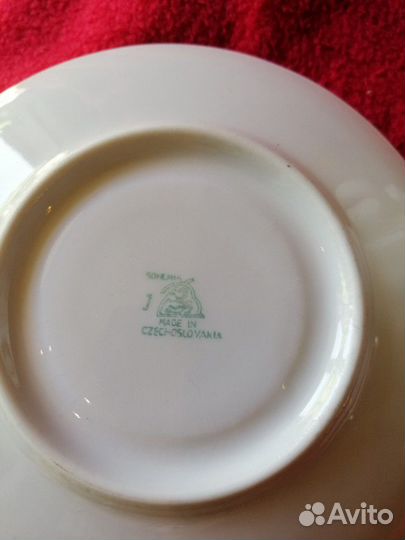 Фарфоровая чехословацкая чайная тройка. Bohemia