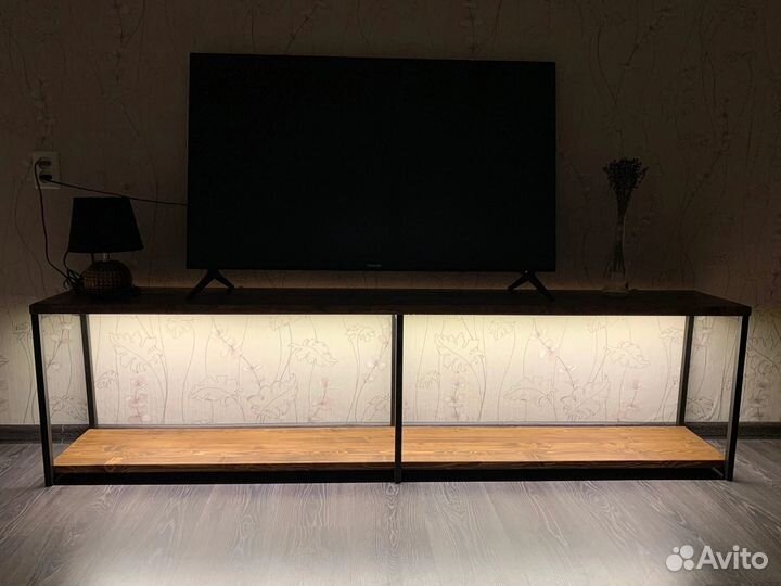 Тумба под телевизор loft с подсветкой, новая