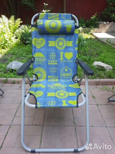 Стул 93*54*64см складной, с подголовником