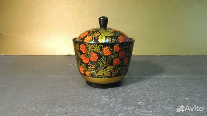 Хохлома Масленка Сахарница Шкатулка рисунок землян