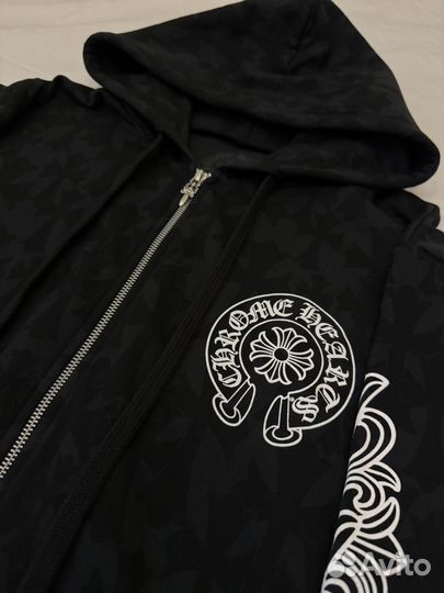 Chrome Hearts zip up Cross print