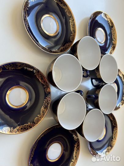 Лфз, кофейный сервиз, 6 штук. СССР