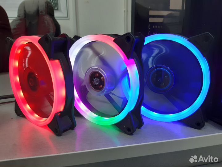 Вентилятор для корпуса 120x120mm синяя подсветка