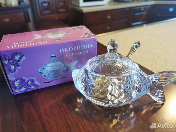 Икорница с ложкой «Рыбка»