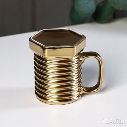 2 шт. Кружка керамическая 'Болт', 350 мл, цвет мик