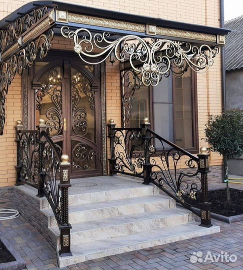 Кованые перила /навес