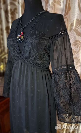 Платье шифоновое кружево, вышивка