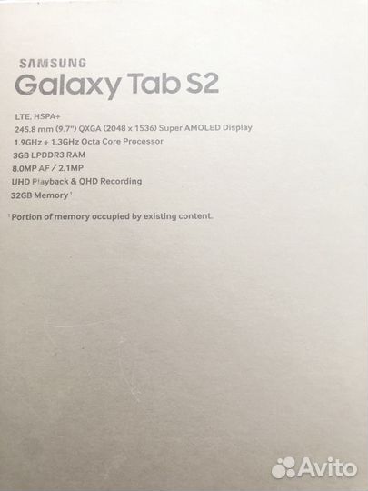 Планшет samsung galaxy tab s2
