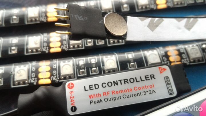 Комплект LED RGB подсветка системного блока 1 метр