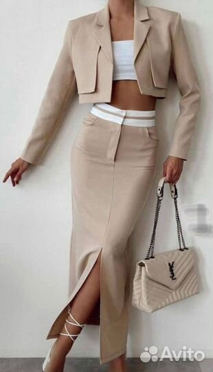 Костюм двойка пиджак и юбка 44