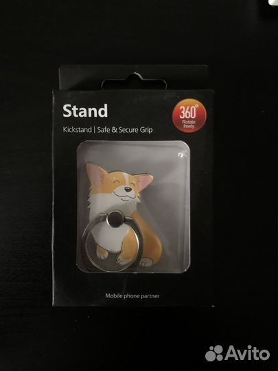 Попсокет для телефона кольцо-держатель, Корги