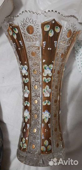 Хрустальная ваза богемия