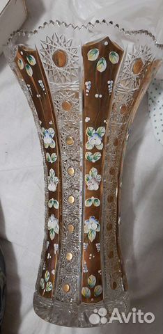 Хрустальная ваза богемия