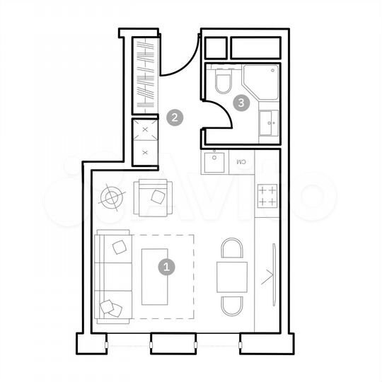 Апартаменты-студия, 25,8 м², 14/20 эт.