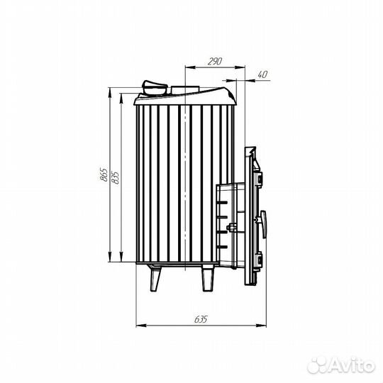 Печь Для Бани Атмосфера XL+ ктт ламели «Верде Гват