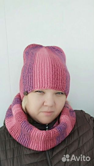 Комплект шапка и снуд