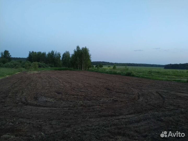 Вспашка земли минитрактором