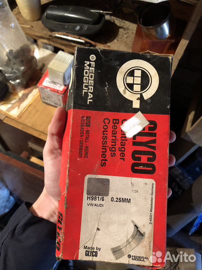 Вкладыши коренные комплект Glyco H981/6 -0,25мм