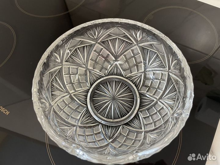 Хрустальная ваза салатник bohemia