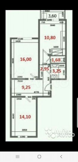 2-к. квартира, 60 м², 3/10 эт.
