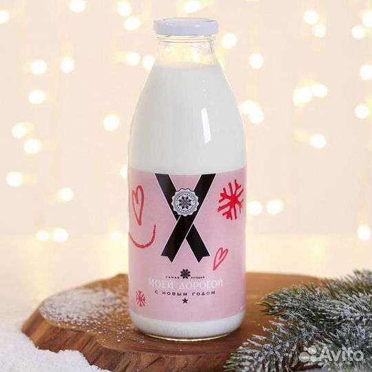 Бутылка «С Новым Годом. Счастья, радости»