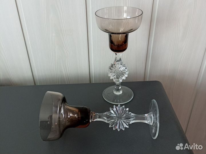 Подсвечники хрустальные СССР набор 2 шт б/у