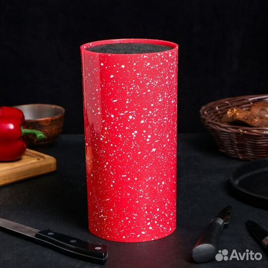 Подставкадля ножей «Красный гранит», 1122 см, с на