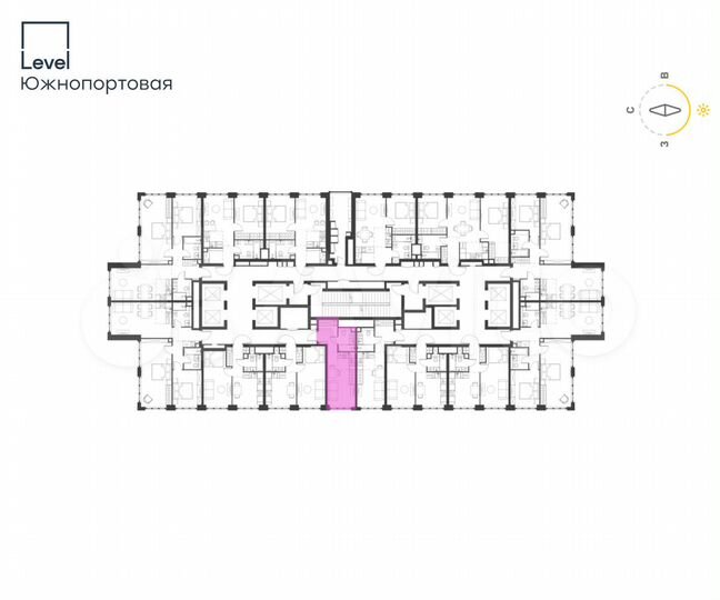 Квартира-студия, 23,4 м², 49/69 эт.