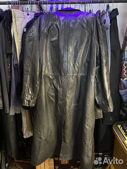Кожаный плащ из кожи натуральной