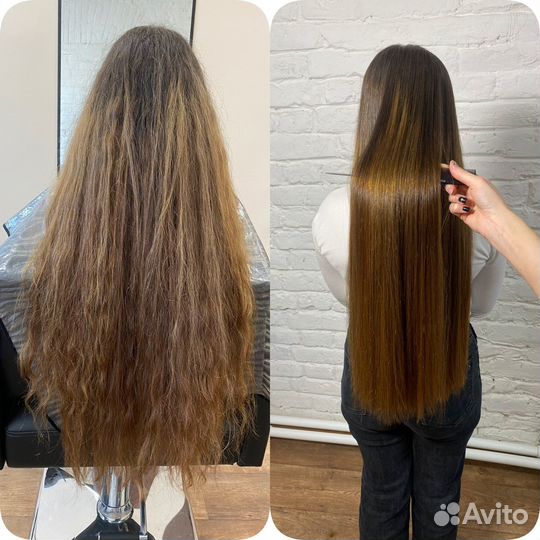 Кератиновое выпрямление, ботокс, полировка волос