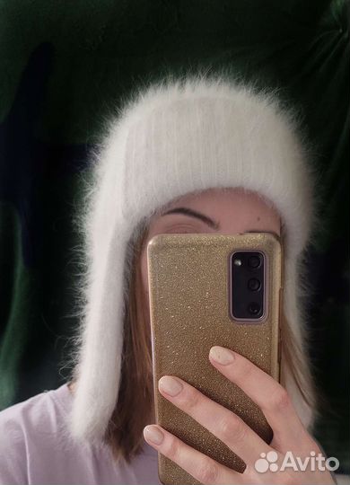 Новая шапка ушанка женская из ангоры