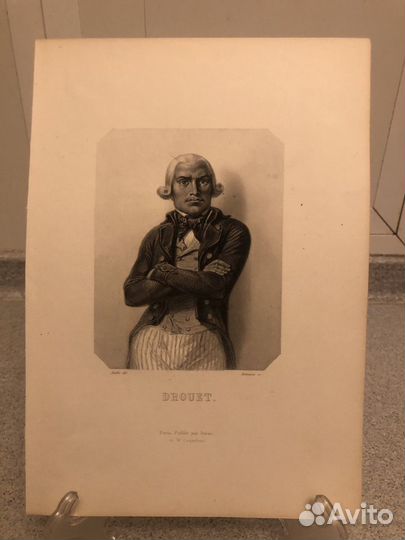 Гравюра на бумаге,Друэ Франция.Квазимодо.редкость