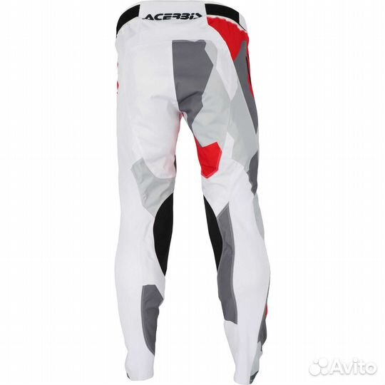 Acerbis MX linear sumbawa Motocross Enduro мотоштаны White Grey Red