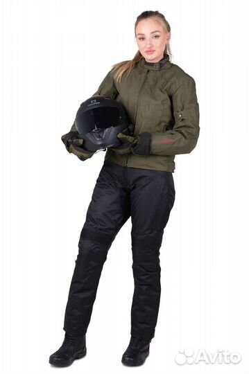 Motorradjacke Course Two Seasons 3.0 Damen Khaki-Grün grün