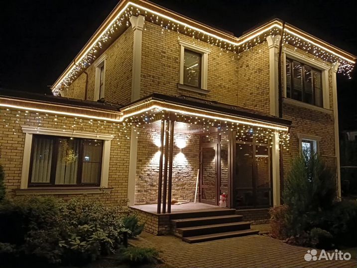 Фасадное освещение дома