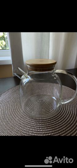 Стеклянный заварочный чайник 1.5 л
