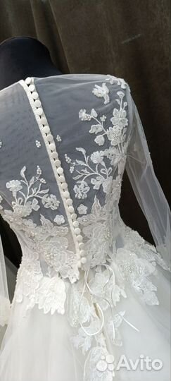 Свадебное платье 44 46 новое