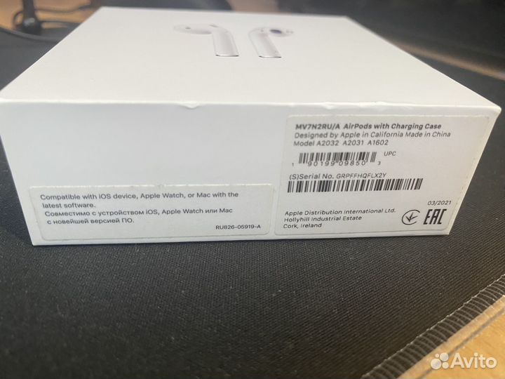 Наушники apple airpods 1