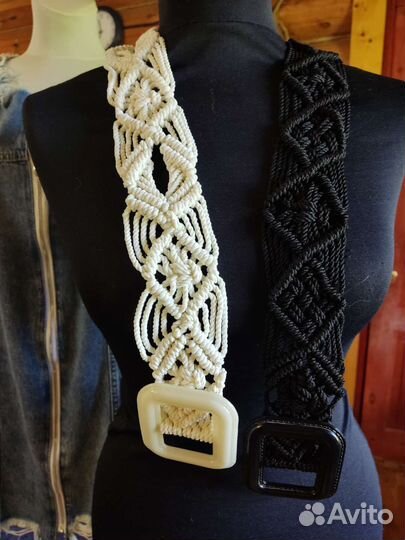 Пояс из Рафии, ручная работа