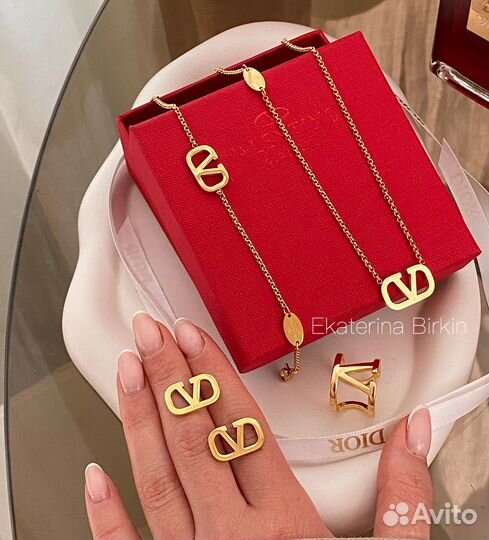 Кольцо подвеска серьги браслет valentino