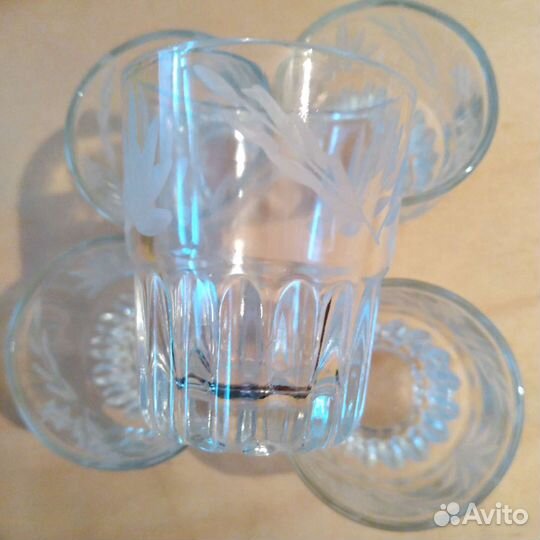 Резные стаканы и стопки СССР