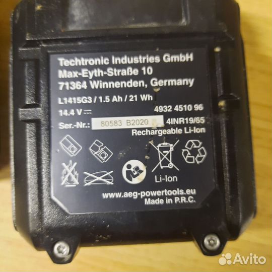 Аккумулятор шуруповерта AEG
