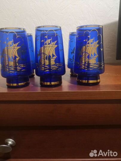 Бокалы, кувшин, Богемия, Чехия, сервиз фарфор