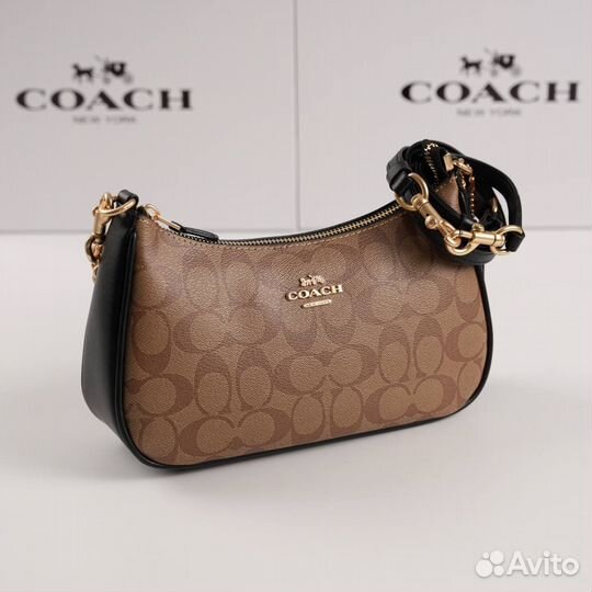Сумка натуральная кожа coach