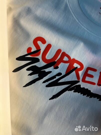 Футболка supreme logo белая