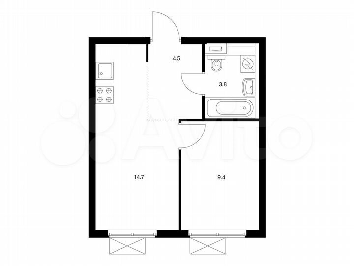 1-к. квартира, 32,4 м², 20/25 эт.