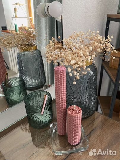 Свечи из вощины натуральные восковые свечи