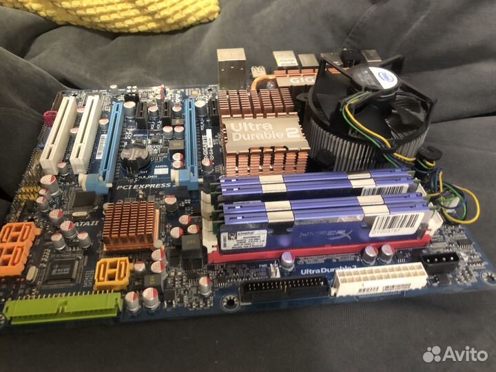 Комплект Gigabyte ga-x38-ds4+DDR2 8Gb+E6550+VGA