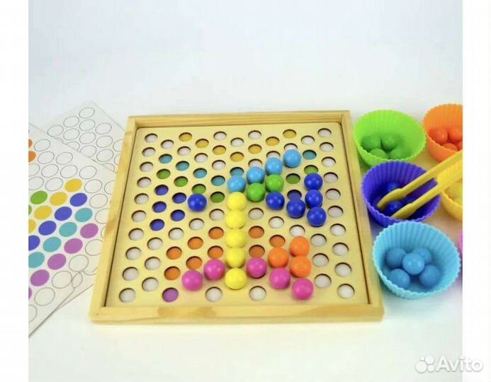 Новая Деревянная мозаика с шариками, мемо