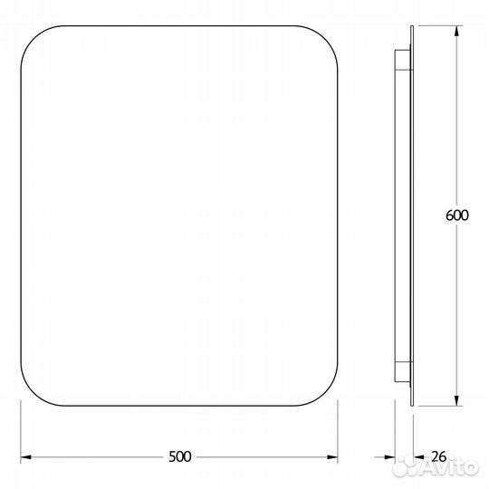 Зеркало с LED-подсветкой настенное opti defesto 5